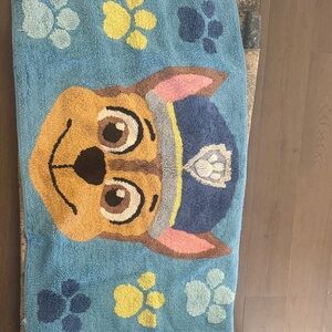 Blue and Yellow Dog Mat